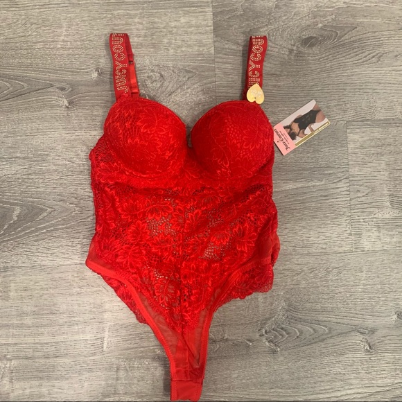 Juicy Couture Red Sexy Christmas Lace Bodysuit Lingerie nwt - Picture 1 of 7